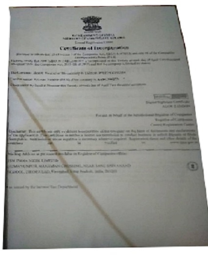 Certificate of Incorporation